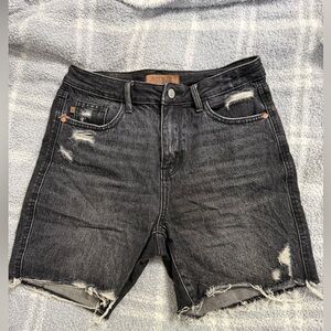 Judy Blue Black Distressed Jean Shorts